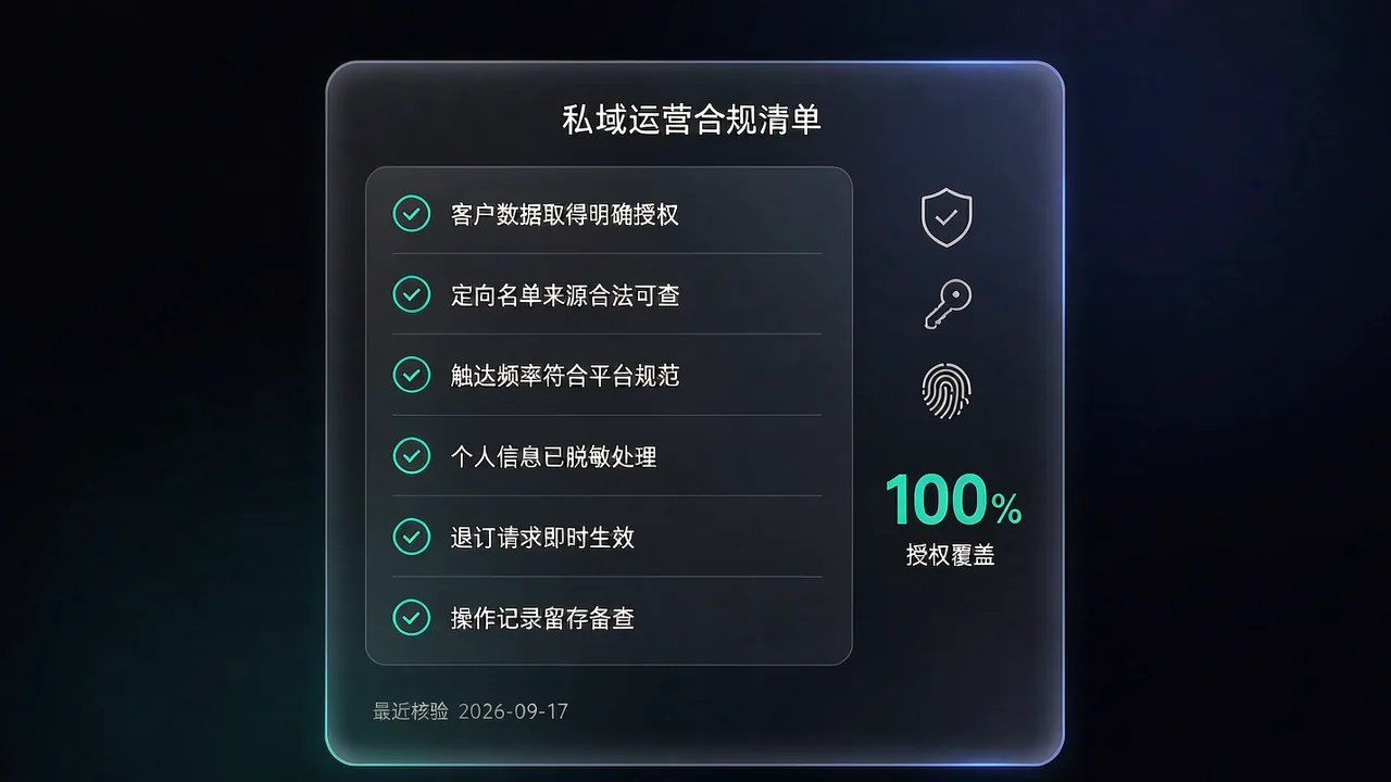 私域流量合规运营指南 配图